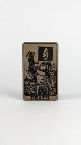 Leather Death Card Patch