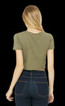 "STAY DANGEROUS" CROP (MIL GREEN & BLACK)